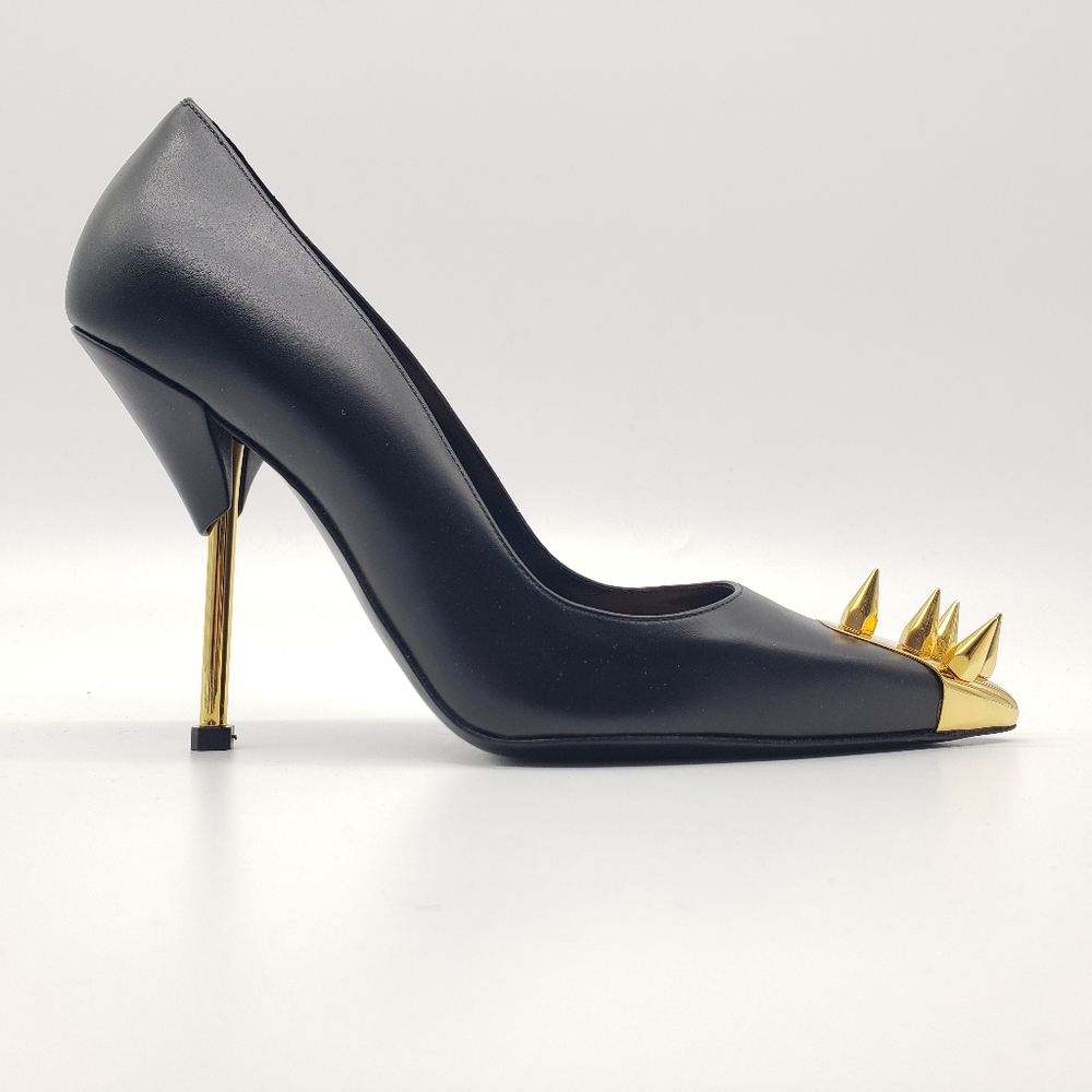 Alexander McQueen Punk Spike leather pumps - Picture 1 of 8